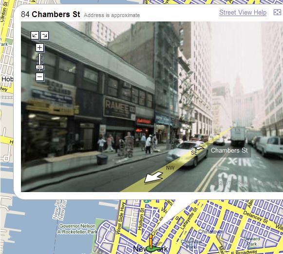 Screenshot de Google Map et Street View
